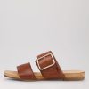 Shoes EOS | Dallas Brandy Leather Slides