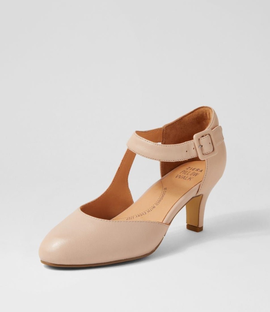 Shoes ZIERA | Timon Xw Nude Leather Heels