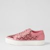 Shoes DJANGO & JULIETTE | Flynng Pretty Pink White Leather Sneakers