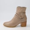 Shoes DJANGO & JULIETTE | Melvine Taupe Leather Ankle Boots