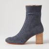 Shoes MOLLINI | Stallion Dark Steel Suede Ankle Boots