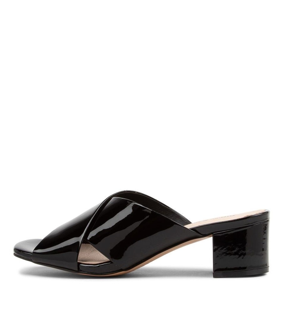 Shoes DJANGO & JULIETTE | Dagny Black Patent Leather Mules