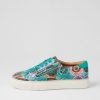 Shoes ZIERA | Pamela Xf Bright Patch Light Emerald Leather Sneakers