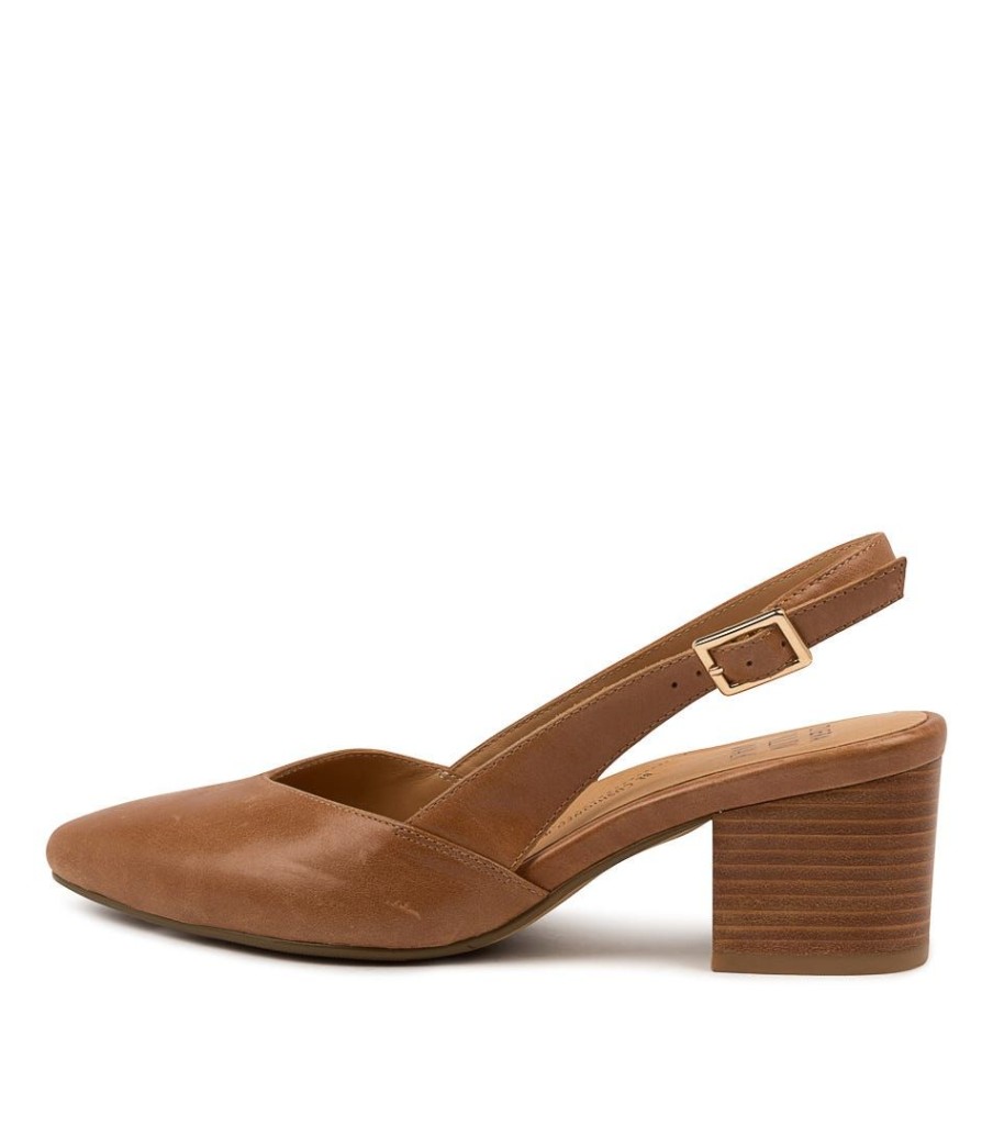 Shoes ZIERA | Veera Xw Tan Leather Heels