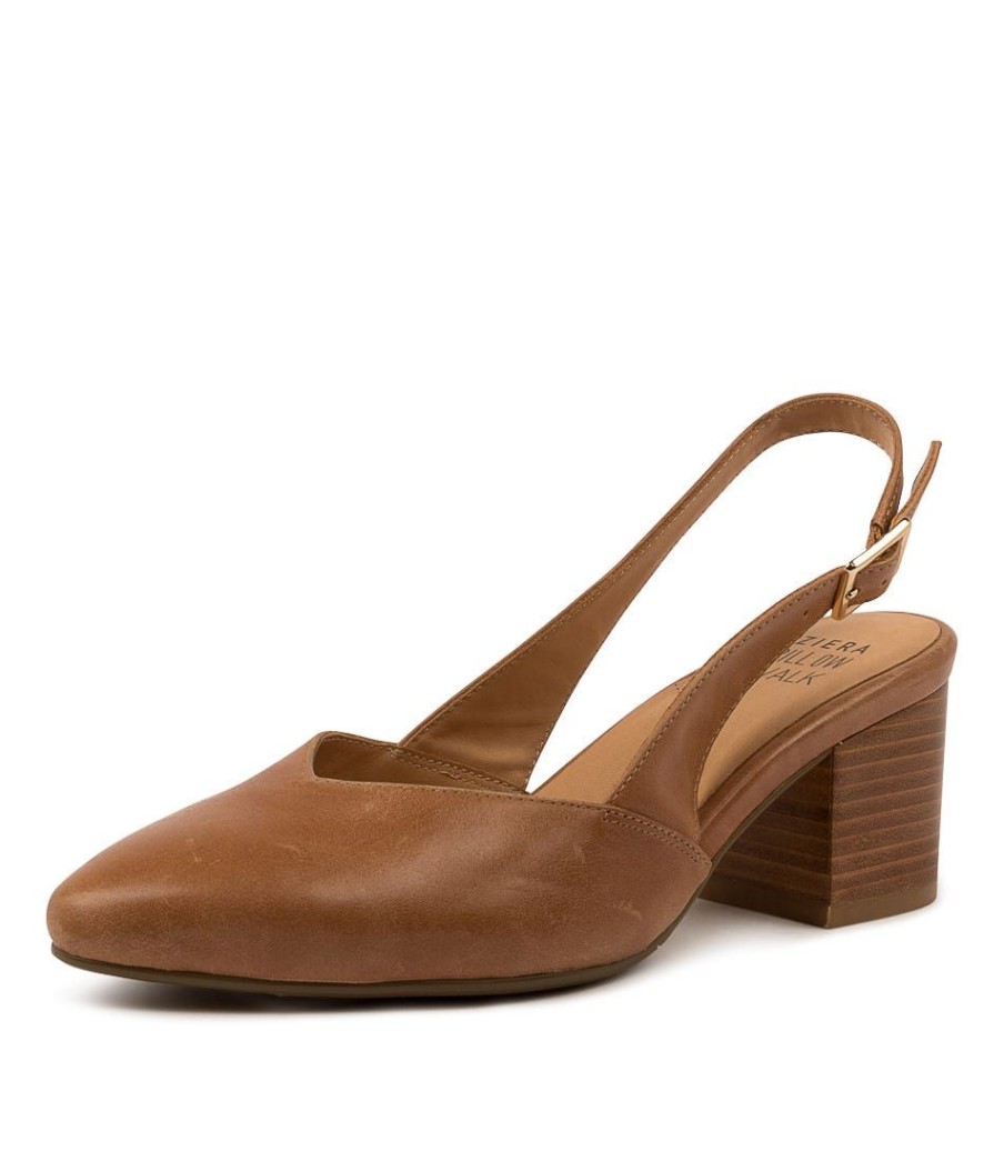 Shoes ZIERA | Veera Xw Tan Leather Heels