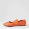 Shoes DIANA FERRARI | Aleesha Orange Leather Flat Shoes