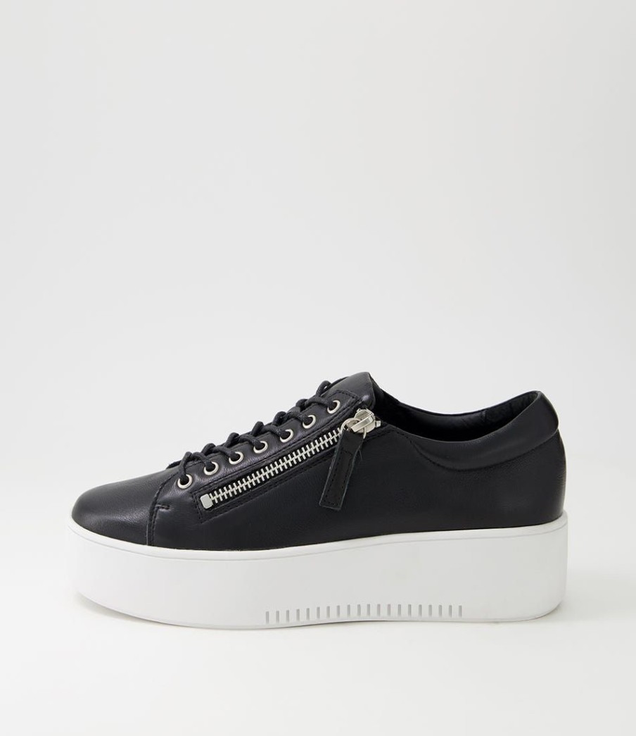 Shoes DJANGO & JULIETTE | Wolfie Black White Leather Sneakers