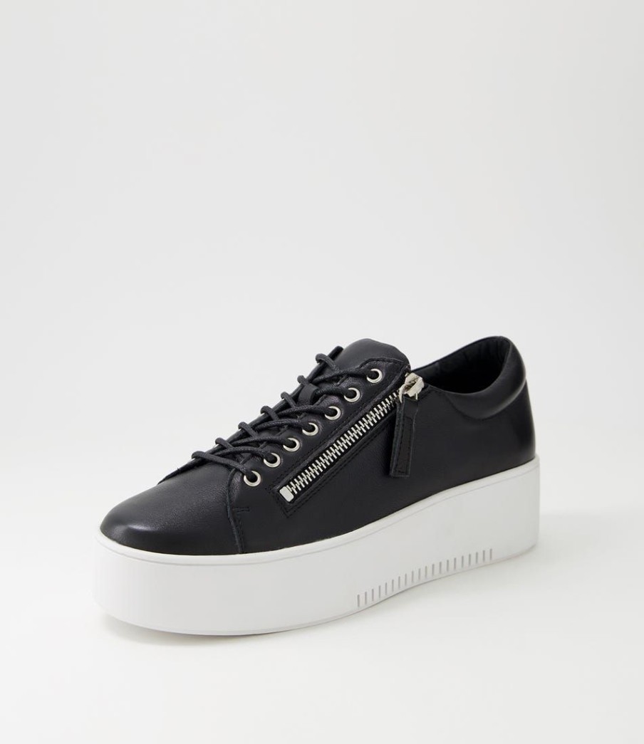 Shoes DJANGO & JULIETTE | Wolfie Black White Leather Sneakers