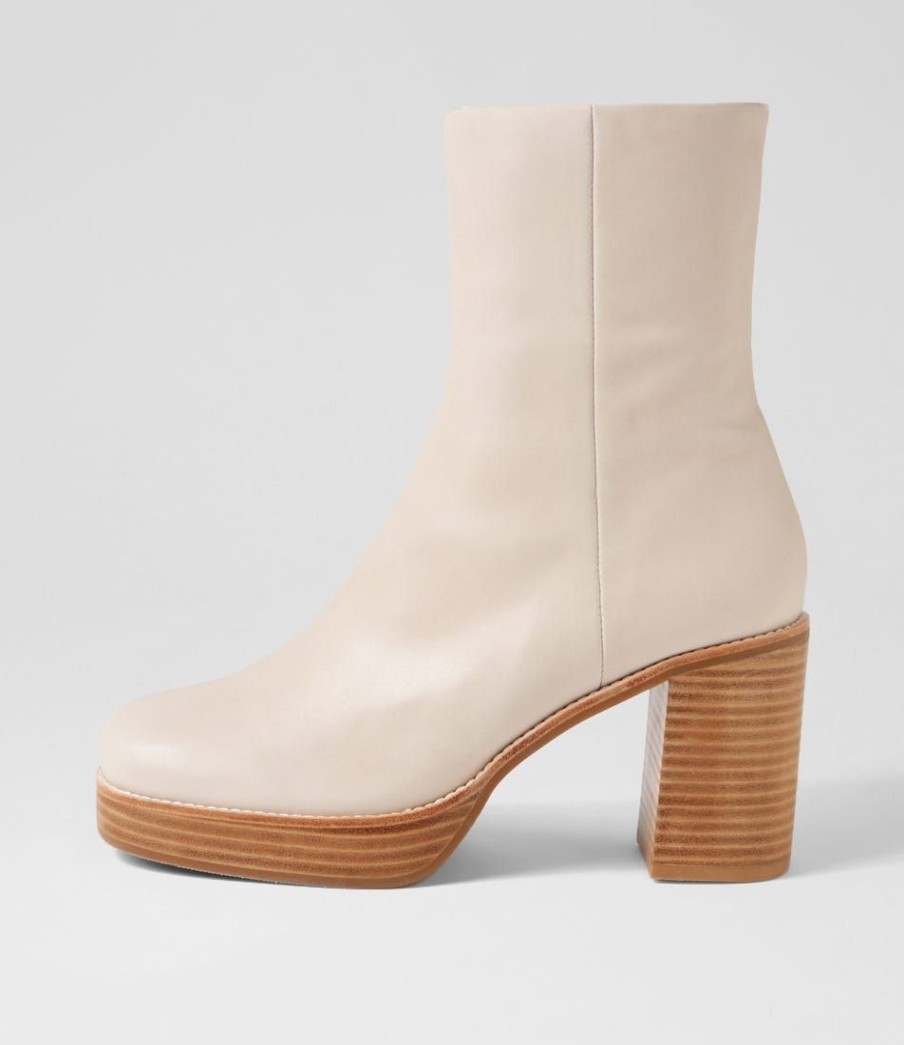 Shoes TOP END | Daneka Almond Leather Ankle Boots