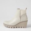 Shoes DJANGO & JULIETTE | Narry Ivory Leather Ankle Boots