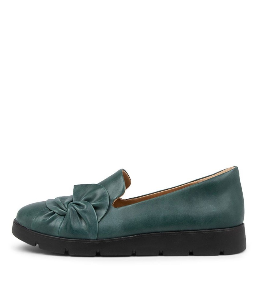 Shoes ZIERA | Miless W Emerald Leather Loafers