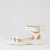 Shoes ZIERA | Bethie W White Leather Sandals