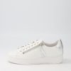 Shoes TOP END | Lizzy White Silver Patent Leather Sneakers