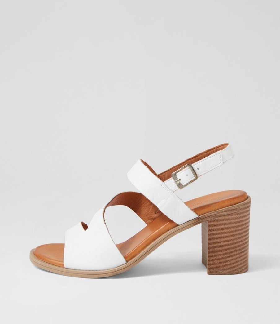 Shoes DIANA FERRARI | Uski White Leather Sandals