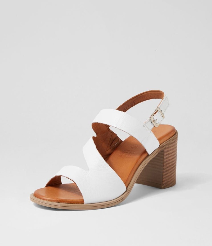 Shoes DIANA FERRARI | Uski White Leather Sandals