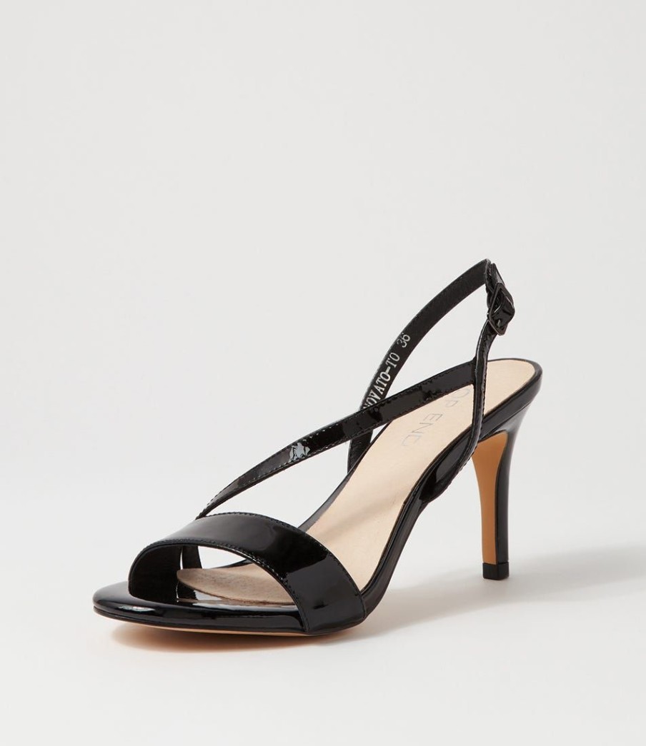 Shoes TOP END | Novato Black Patent Leather Sandals