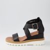 Shoes DJANGO & JULIETTE | Becker Black White Leather Sandals