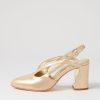 Shoes DJANGO & JULIETTE | Kenzy Pale Gold Shimmer Leather Heels