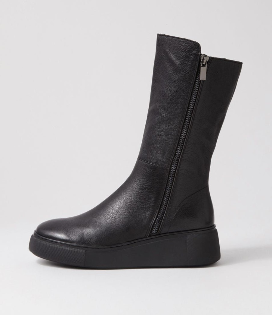 Shoes DJANGO & JULIETTE | Yogue Black Leather Calf Boots