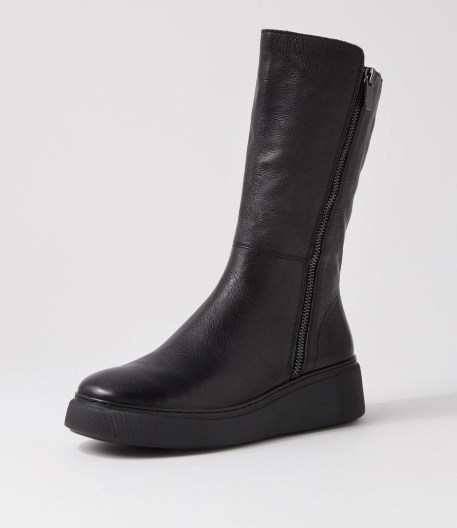 Shoes DJANGO & JULIETTE | Yogue Black Leather Calf Boots