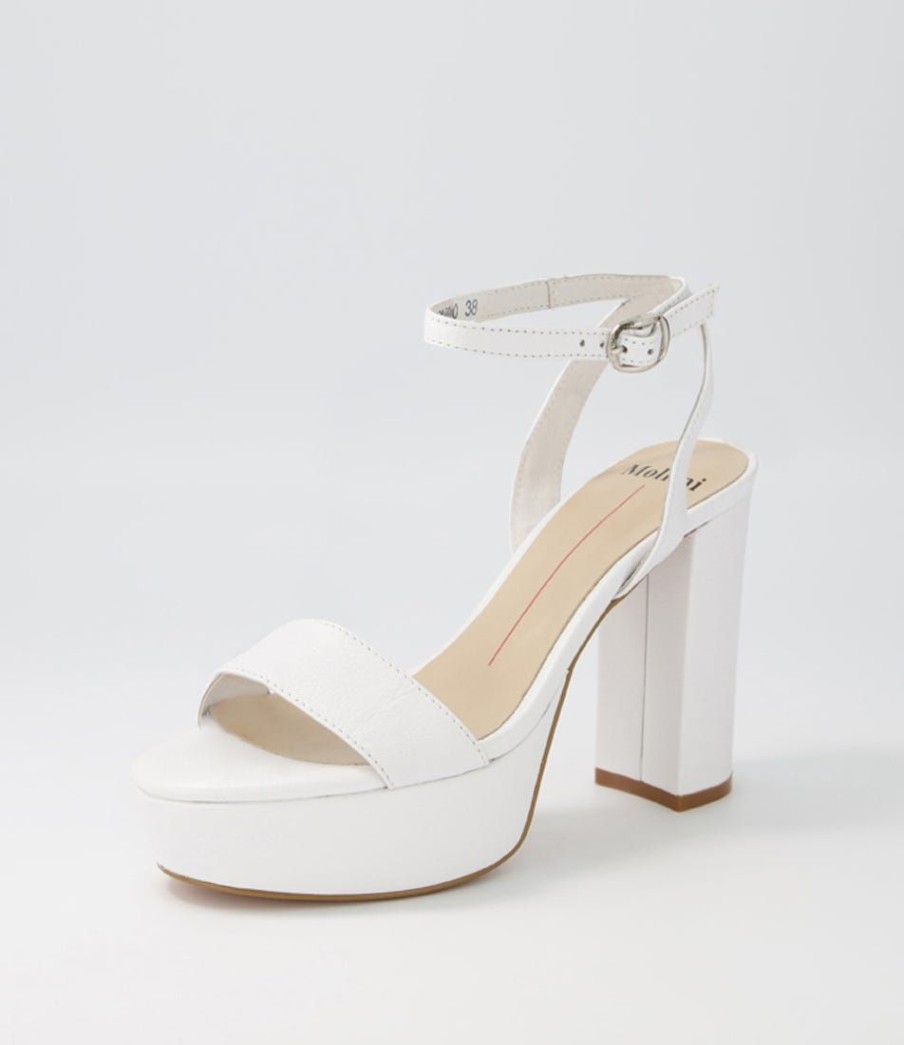 Shoes MOLLINI | Avana White Leather Sandals