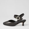 Shoes ZIERA | Orella Xw Black Shimmer Leather Heels