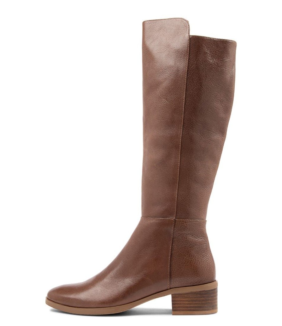 Shoes DJANGO & JULIETTE | Tima Nutmeg Leather Knee High Boots