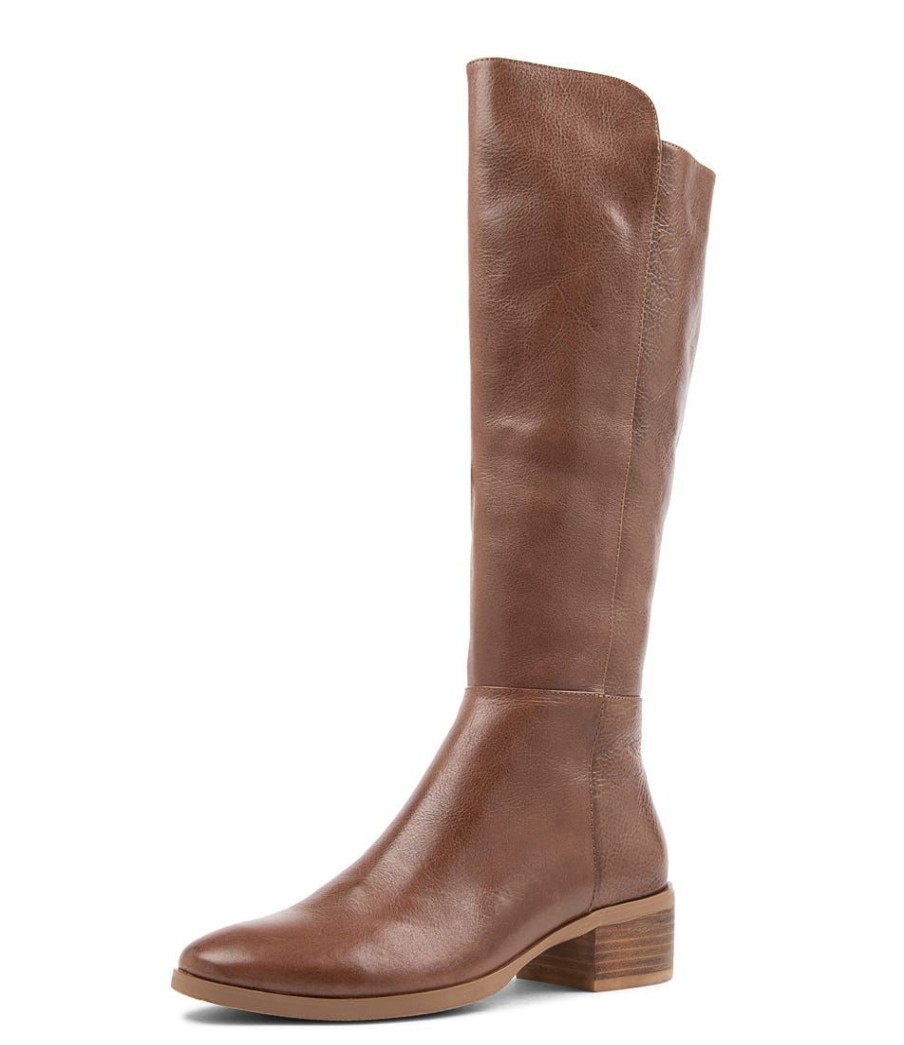 Shoes DJANGO & JULIETTE | Tima Nutmeg Leather Knee High Boots