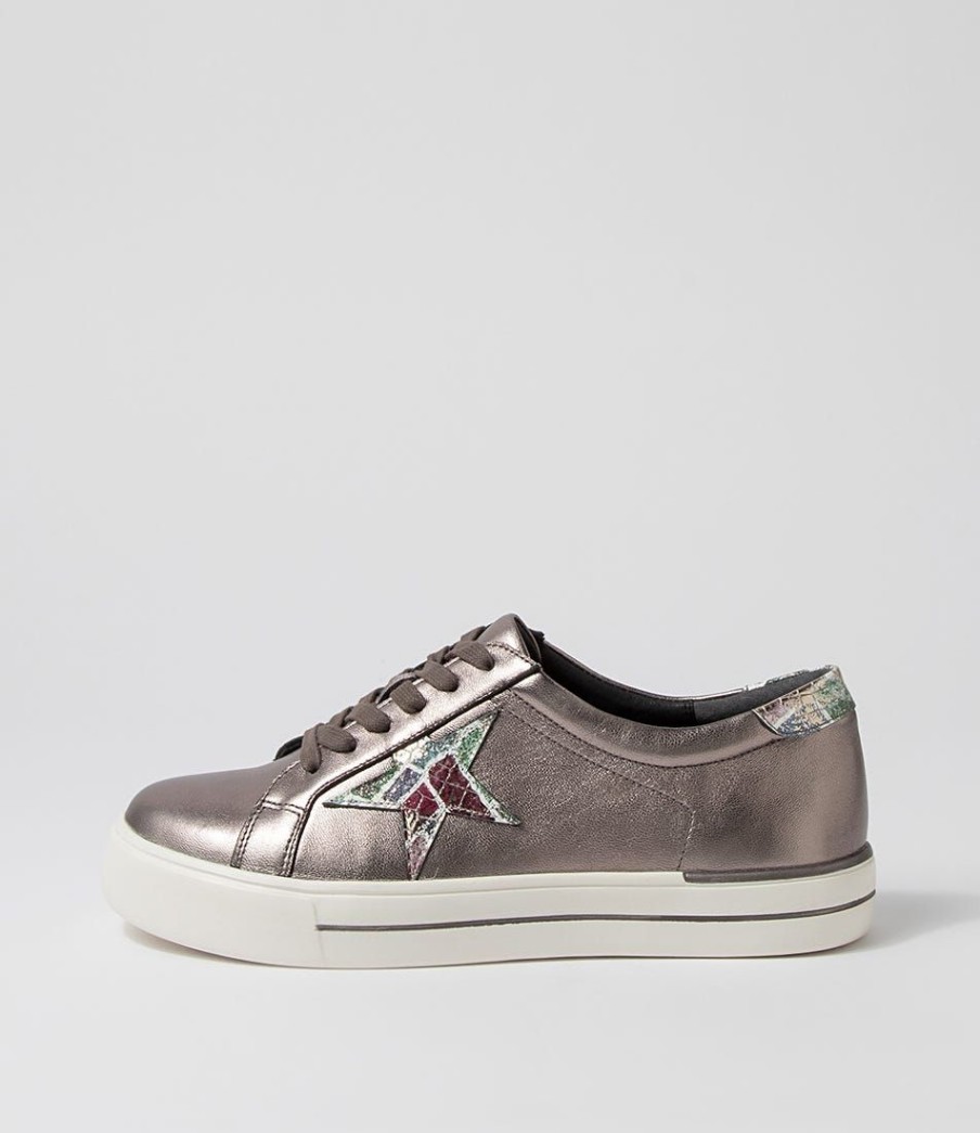 Shoes ZIERA | Alysia W Pewter Cool Gator Multi Sneakers