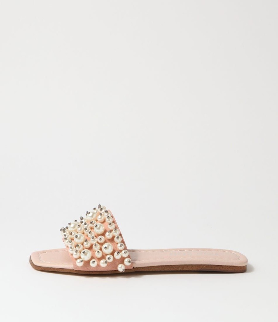 Shoes TOP END | Leander Nude Suede Slides