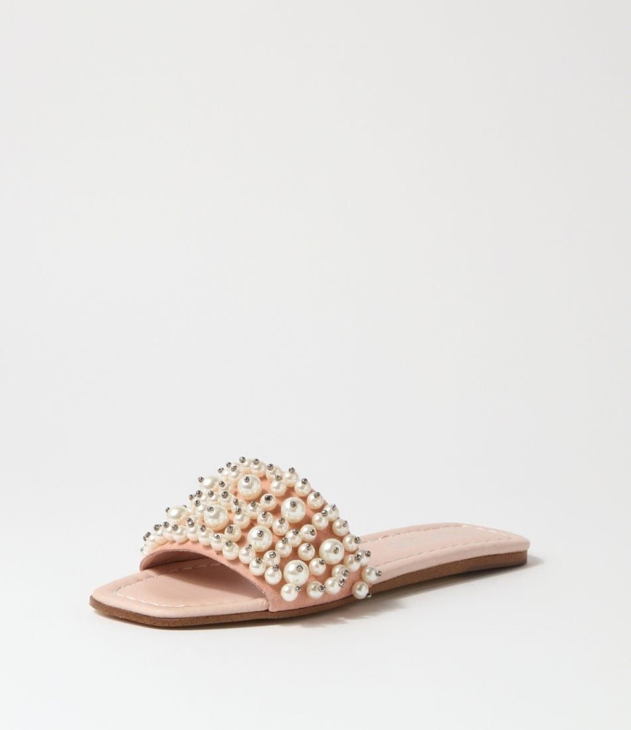 Shoes TOP END | Leander Nude Suede Slides