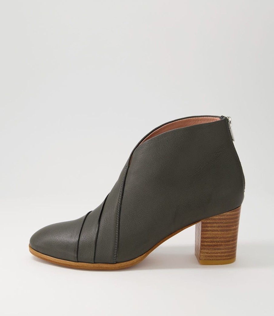 Shoes DIANA FERRARI | Daizy Olive Natural Heel Leather Ankle Boots