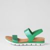 Shoes DJANGO & JULIETTE | Leeka Emerald Shine Elastic Leather Sandals