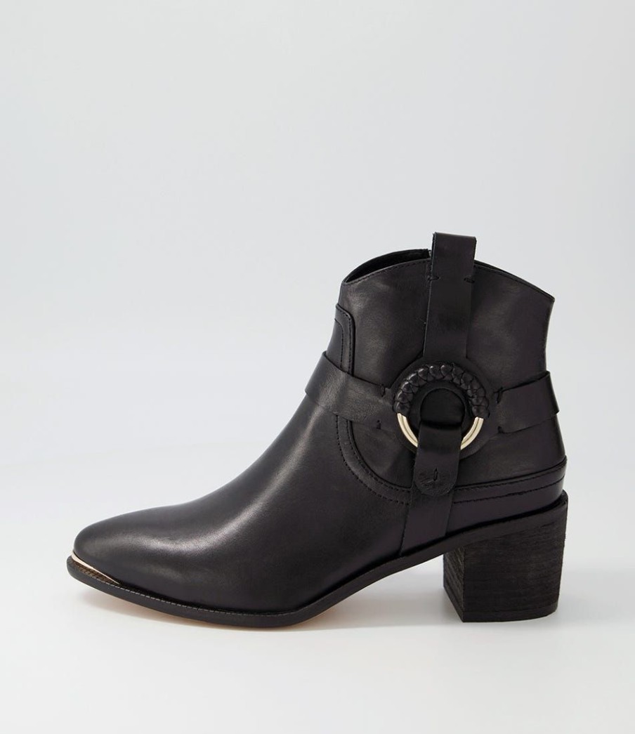 Shoes DJANGO & JULIETTE | Hoyo Black Leather Ankle Boots