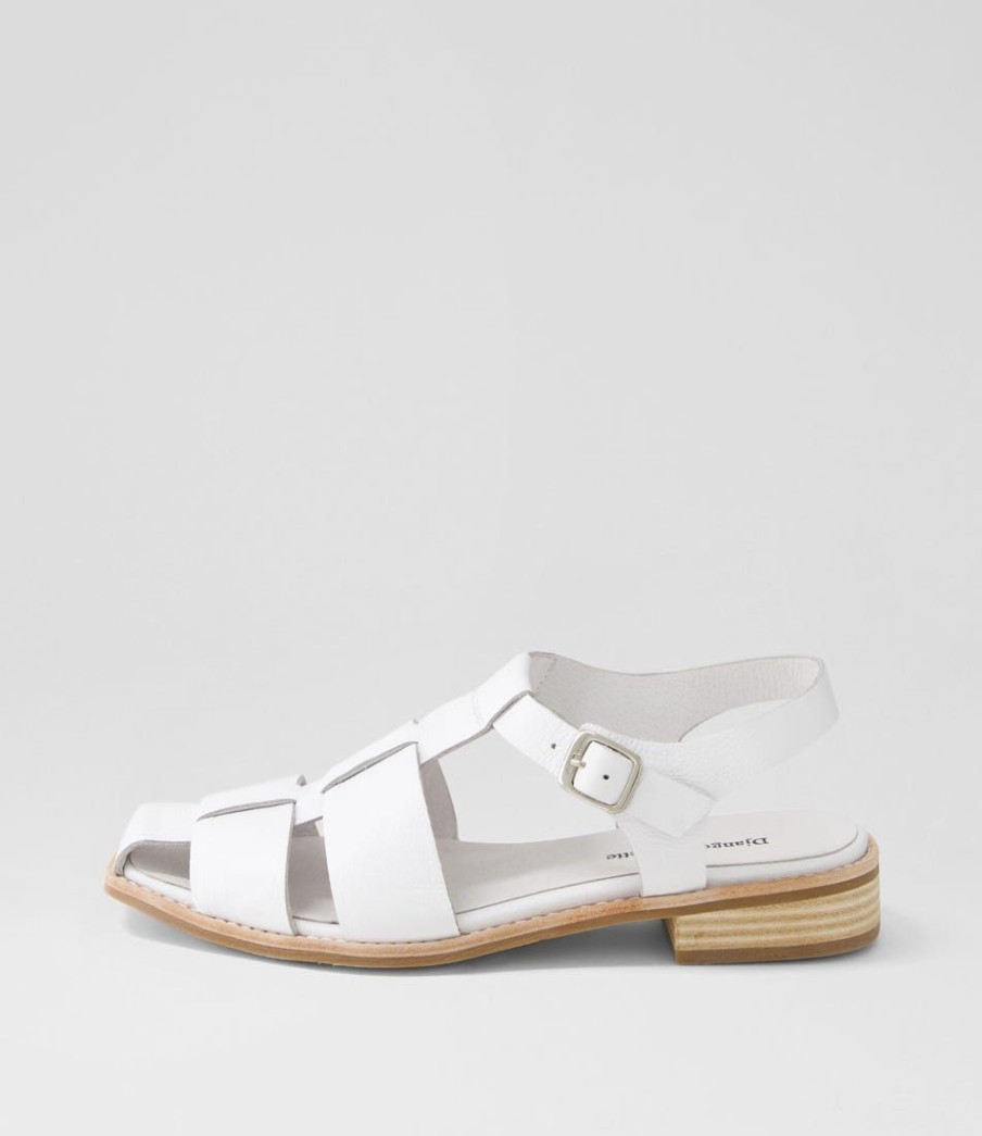 Shoes DJANGO & JULIETTE | Agotary White Leather Flat Shoes