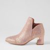 Shoes DJANGO & JULIETTE | Jeefa Pink Shimmer Leather Heels