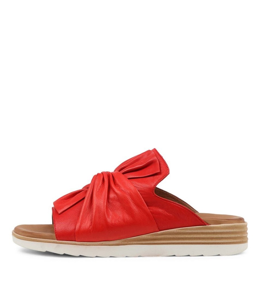 Shoes DIANA FERRARI | Inspire Red Leather Slides