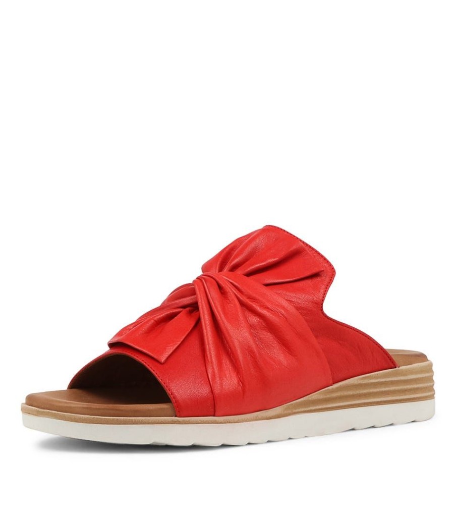 Shoes DIANA FERRARI | Inspire Red Leather Slides