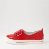 Shoes ZIERA | Albani W Red Wrinkle Patent Sneakers