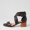 Shoes DJANGO & JULIETTE | Fabienne Black Natural Leather Sandals