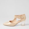 Shoes DJANGO & JULIETTE | Happie Old Gold Shimmer Leather Heels