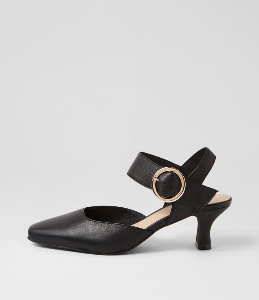 Shoes DJANGO & JULIETTE | Caris Black Leather Heels