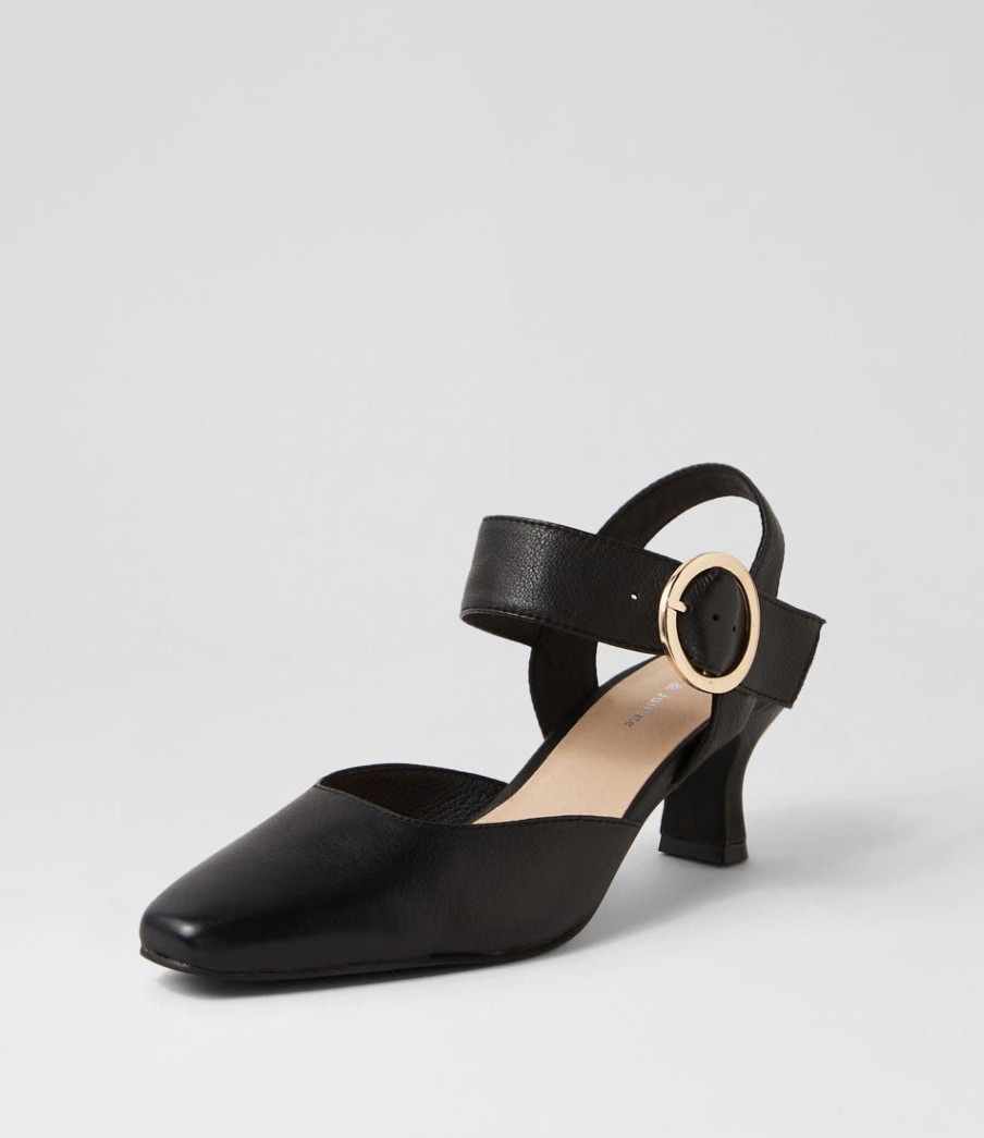 Shoes DJANGO & JULIETTE | Caris Black Leather Heels