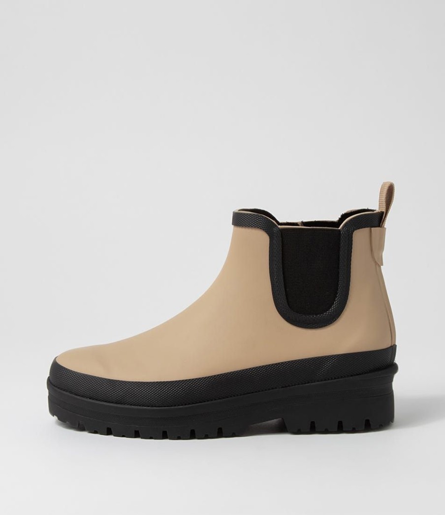 Shoes DIANA FERRARI | Everlane Taupe Black Gumboot Ankle Boots