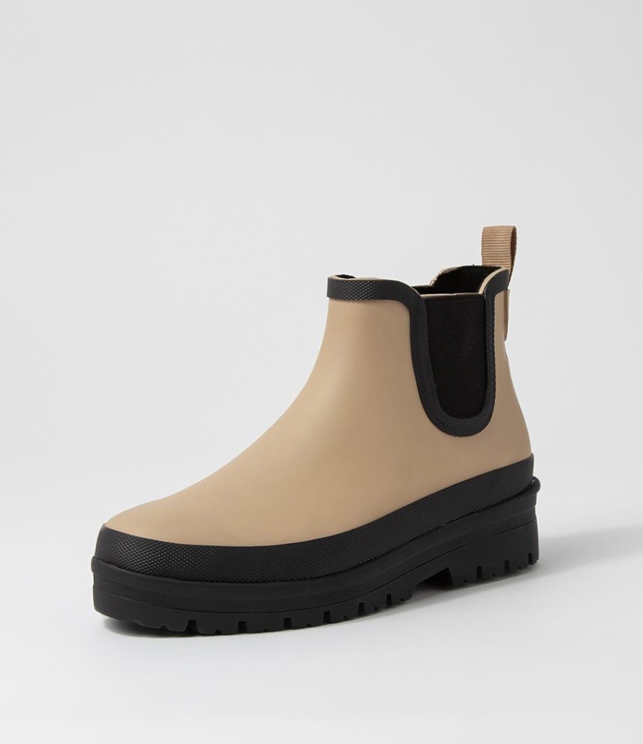 Shoes DIANA FERRARI | Everlane Taupe Black Gumboot Ankle Boots