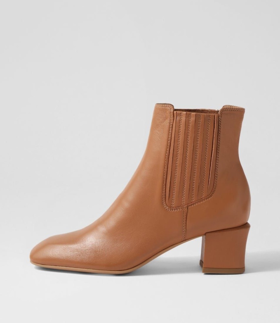 Shoes TOP END | Elsea Tan Leather Chelsea Boots