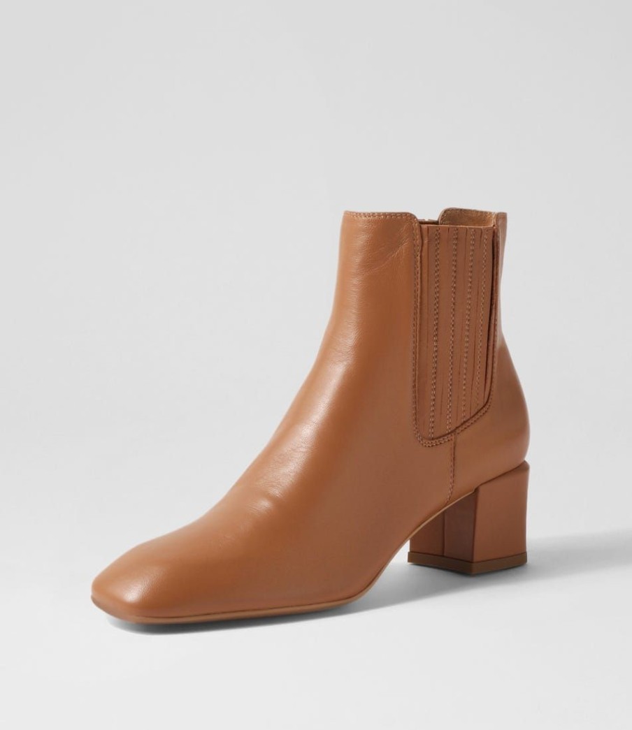 Shoes TOP END | Elsea Tan Leather Chelsea Boots