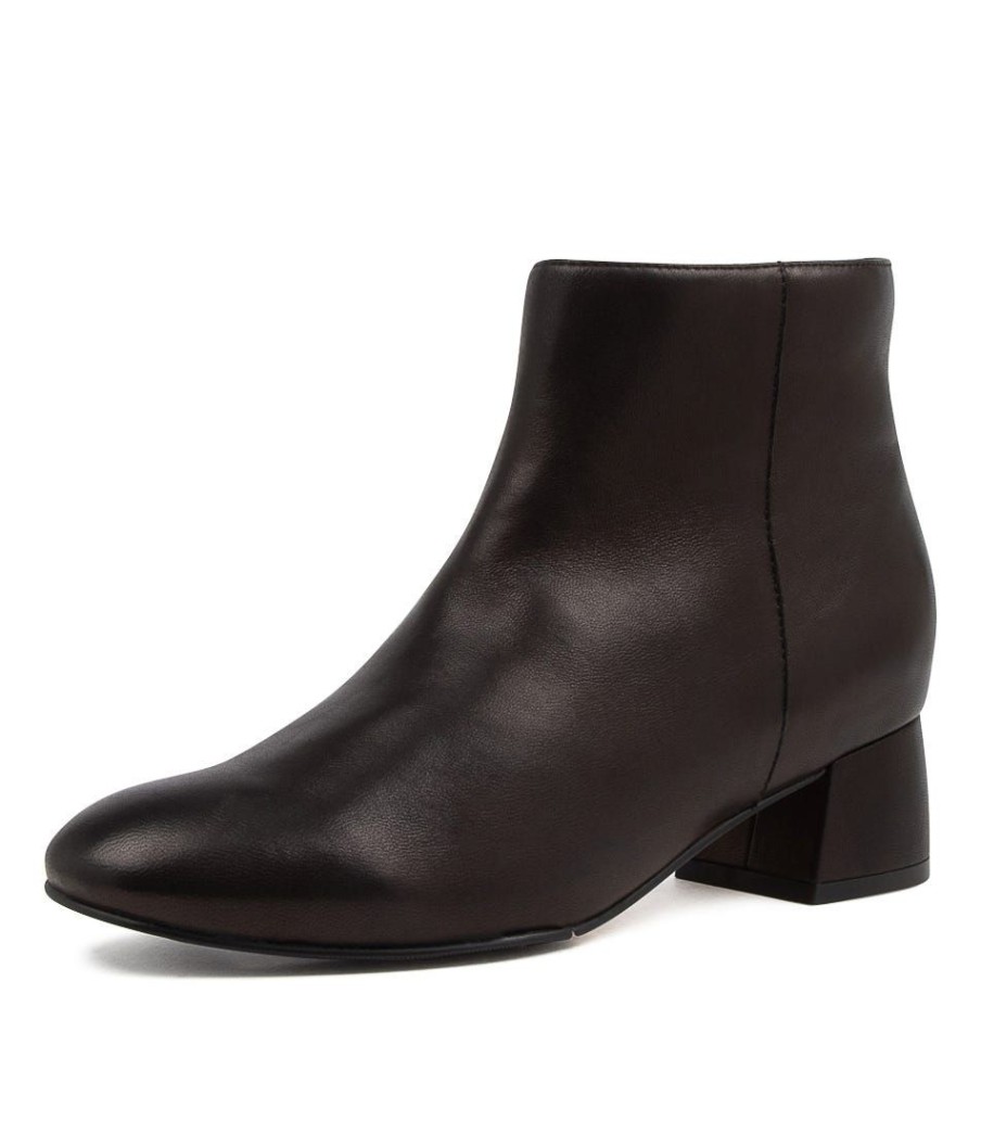 Shoes ZIERA | Ziggys W Black Leather Ankle Boots