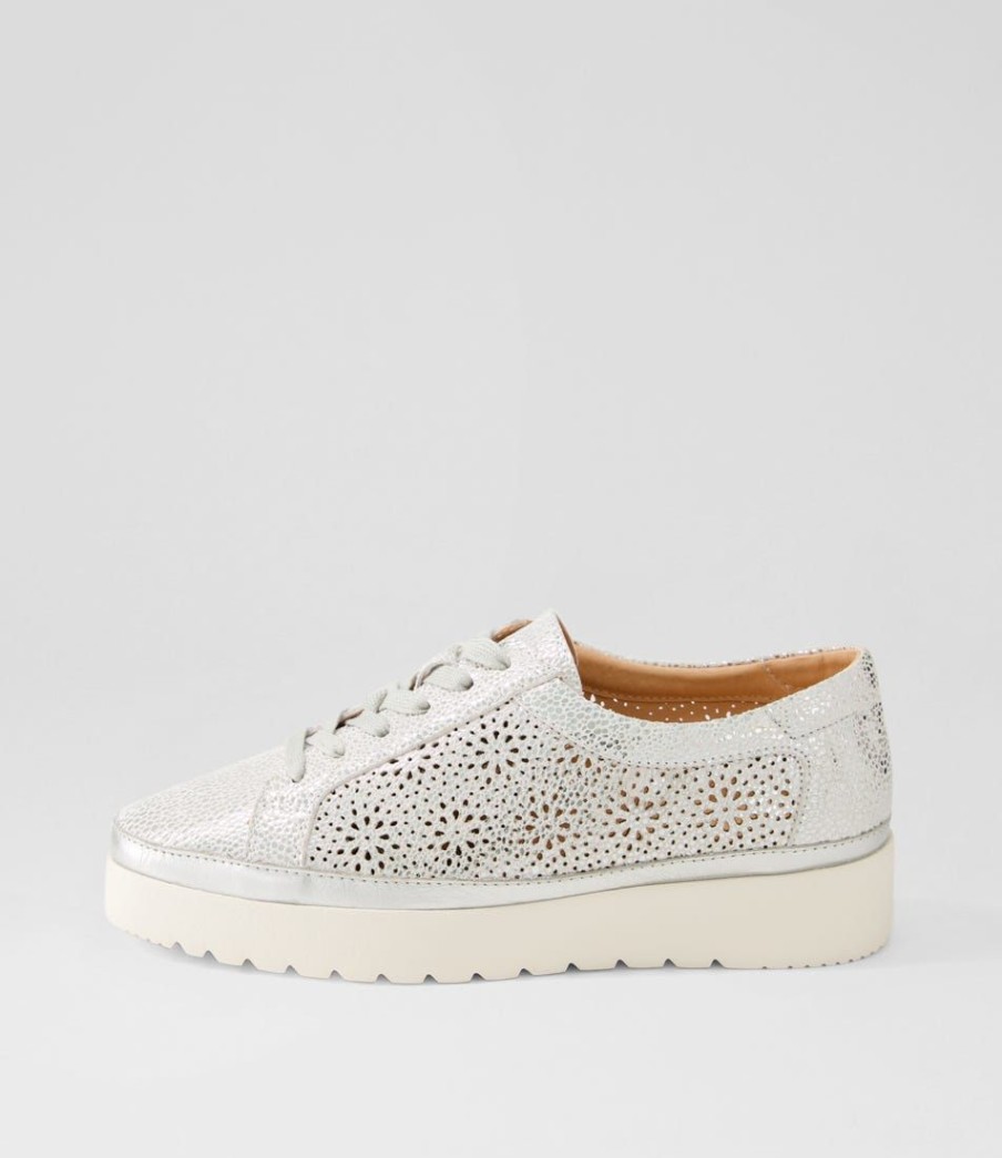 Shoes DIANA FERRARI | Atonik Silver Speckle Leather Sneakers