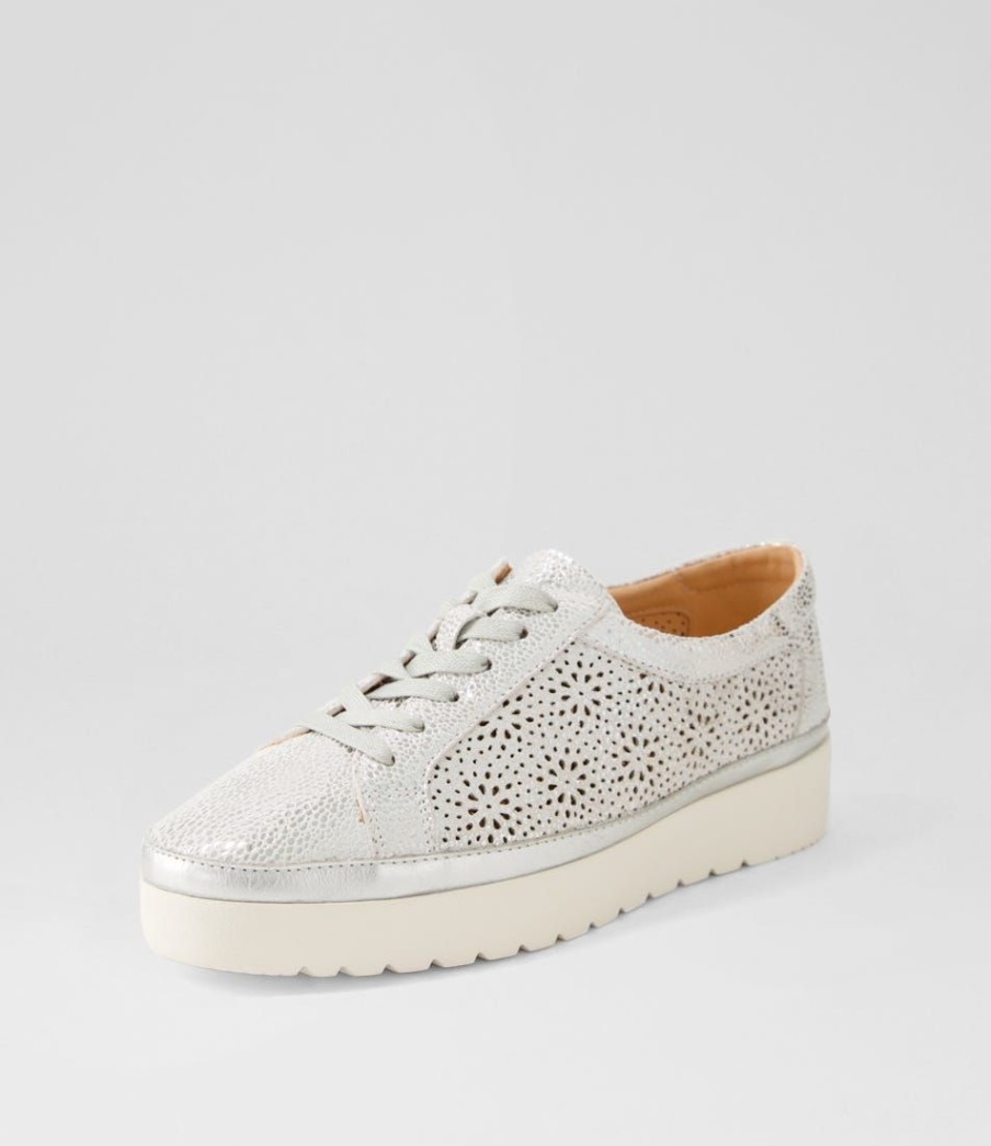 Shoes DIANA FERRARI | Atonik Silver Speckle Leather Sneakers